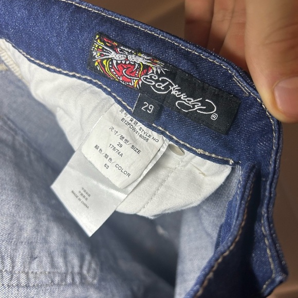 Ed Hardy tiger embroidered distressed jeans - Picture 10 of 10